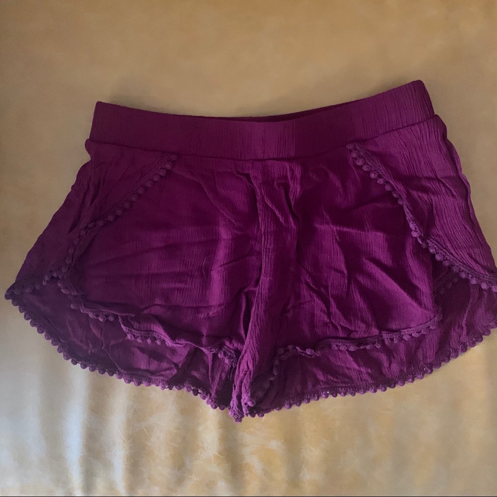 Ambiance maroon shorts